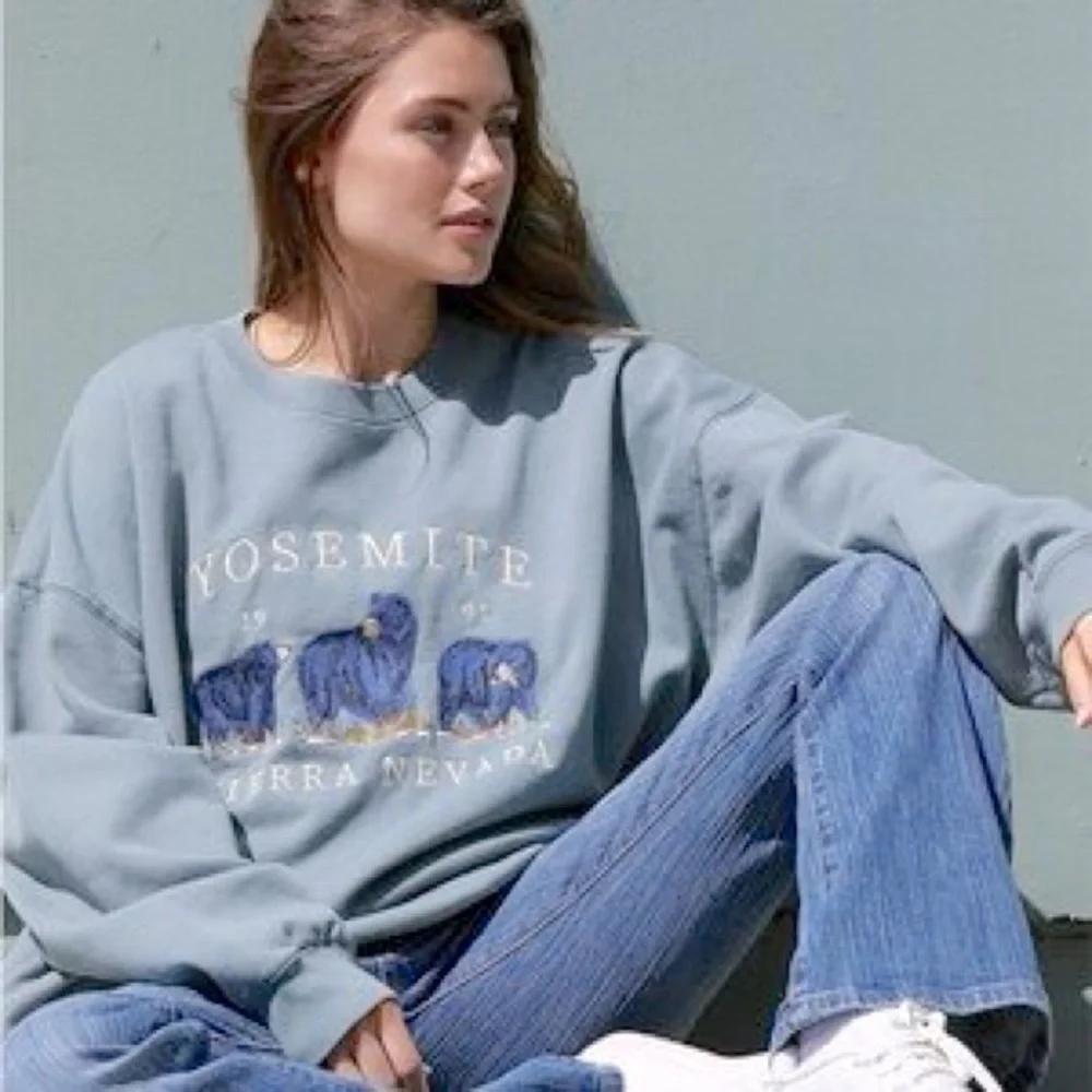 BRANDY MELVILLE John Galt Vintage Yosemite Valley Bear Replica Sweatshirt - Picture 2 of 6